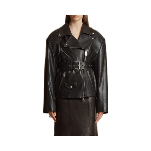 Fabbie Belted Leather Jacket