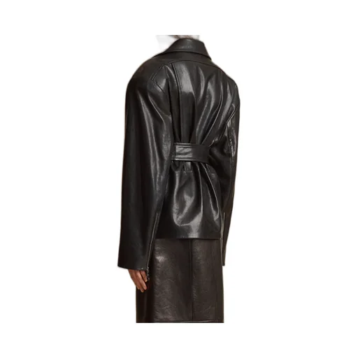 Fabbie Belted Leather Jacket