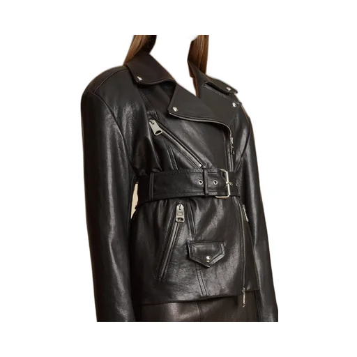 Fabbie Belted Leather Jacket