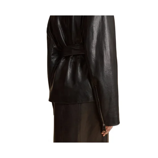 Fabbie Belted Leather Jacket