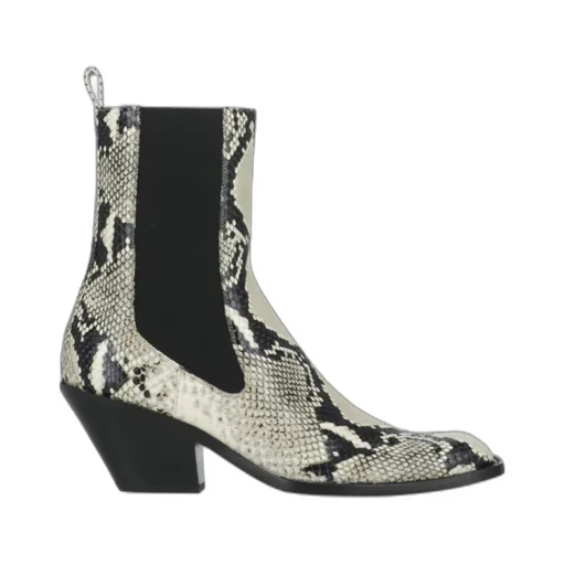 Embossed Ankle Boots