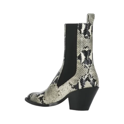 Embossed Ankle Boots
