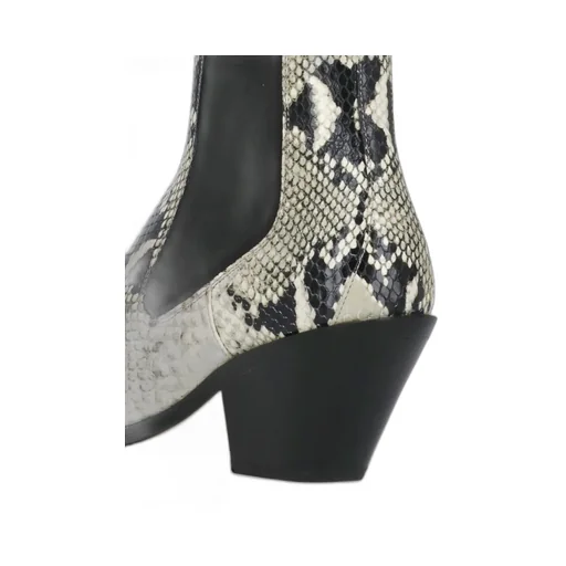 Embossed Ankle Boots