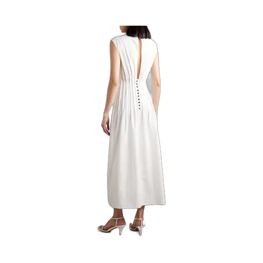 The Wes Pintuck-Detail Midi Dress
