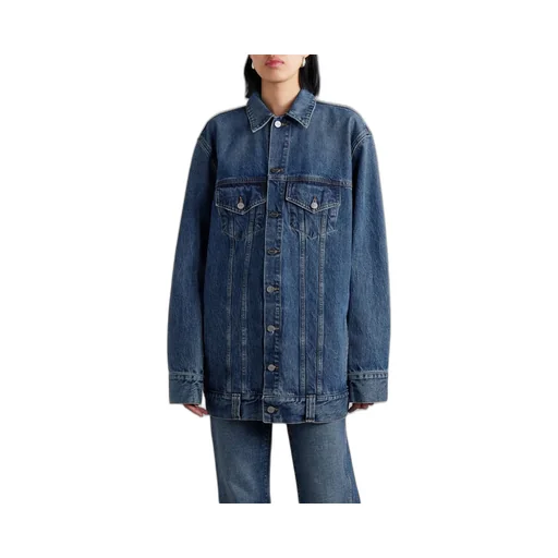 Long-Sleeved Denim Coat
