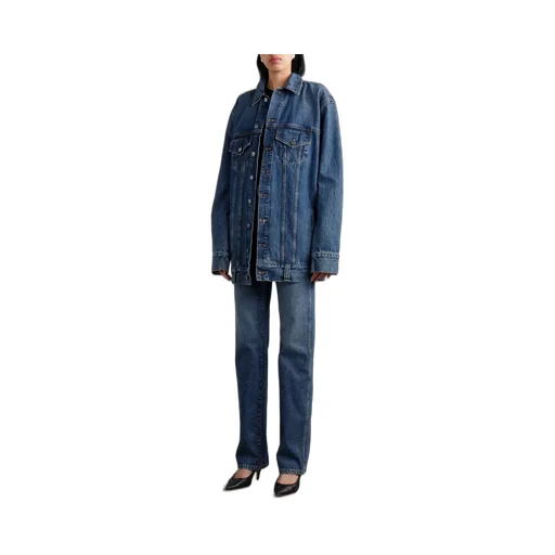 Long-Sleeved Denim Coat