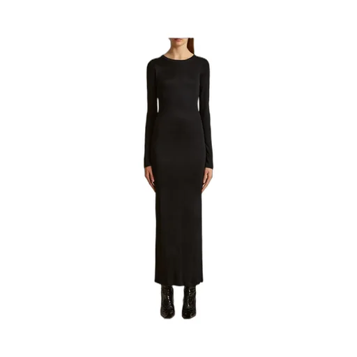 Long-Sleeved Round-Necked Dress