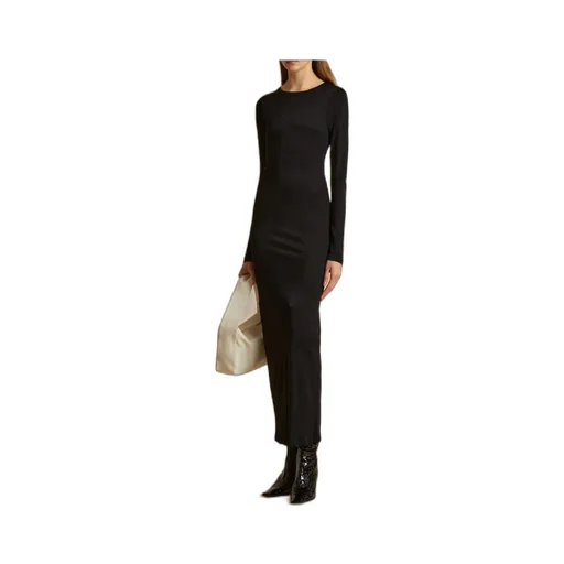Long-Sleeved Round-Necked Dress