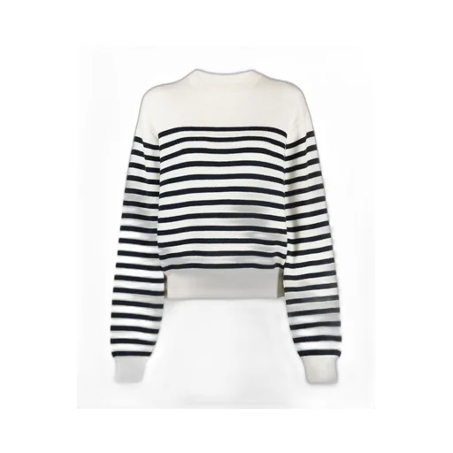 Striped Crewneck Knit Sweater