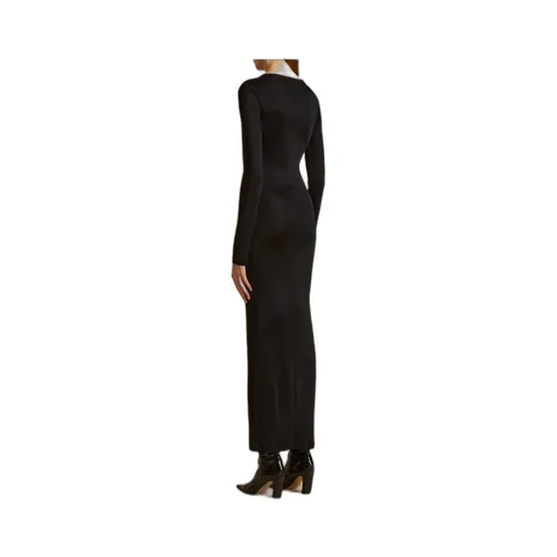 Long-Sleeved Round-Necked Dress