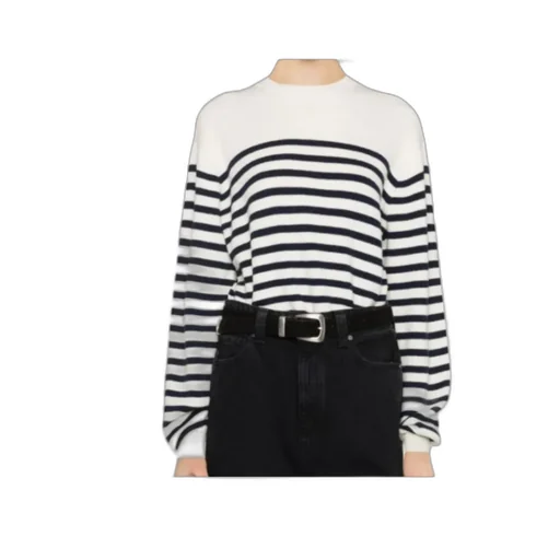 Striped Crewneck Knit Sweater