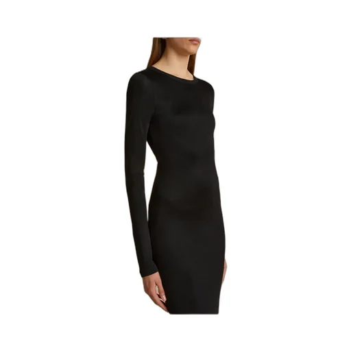 Long-Sleeved Round-Necked Dress