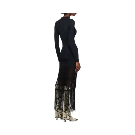 Cedar High Neck Fringed Dress