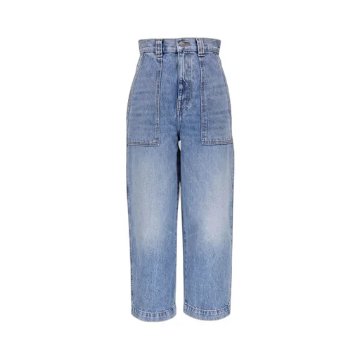 High-Waist Cropped Jeans