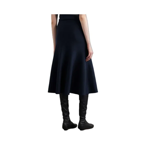 Peplum-Hem Knitted Skirt