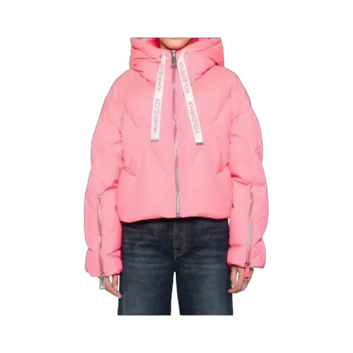 Long-Sleeved Hooded Down Jacket