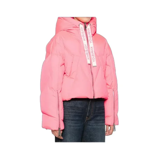 Long-Sleeved Hooded Down Jacket