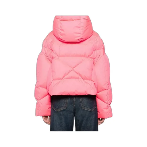 Long-Sleeved Hooded Down Jacket