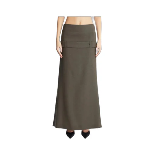 Pocket-Detail Long Skirt