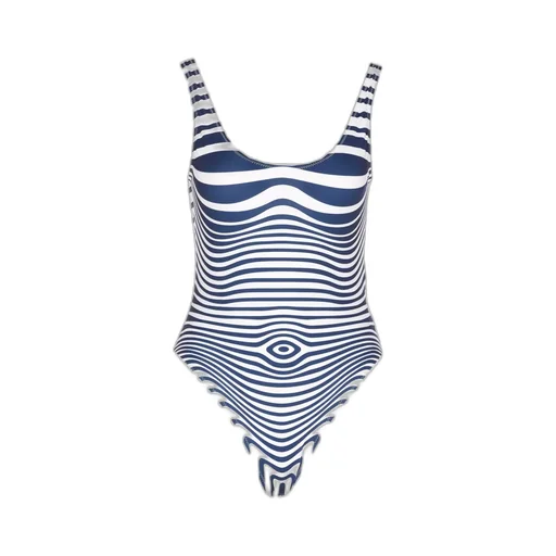 Striped One-Piece Beachwear
