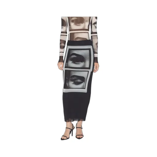 Patterned Midi Skirt