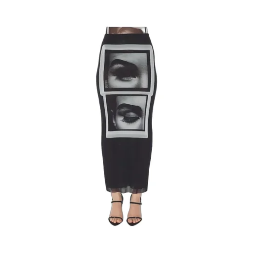 Patterned Midi Skirt