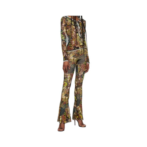 Papillon-Print Mesh Top