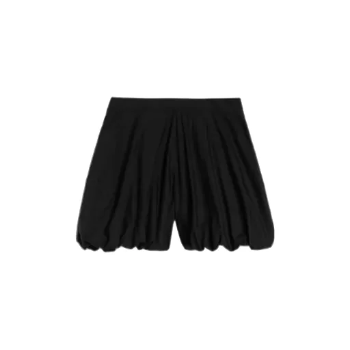 Gathered Balloon Poplin Shorts