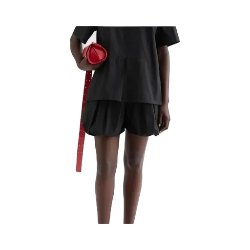Gathered Balloon Poplin Shorts