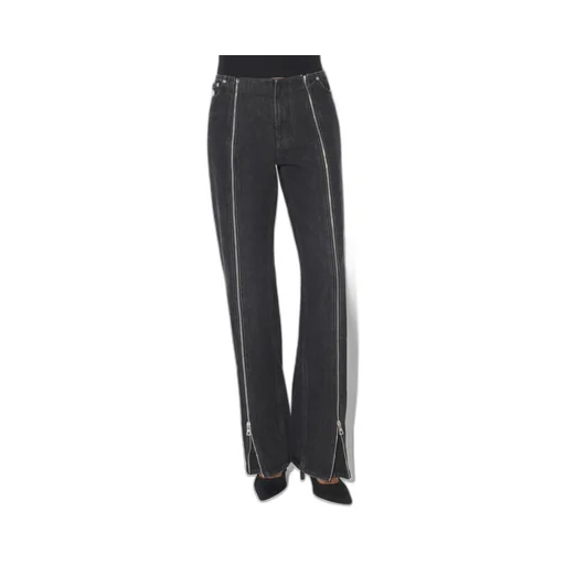 Denim Front Zipped Trouser