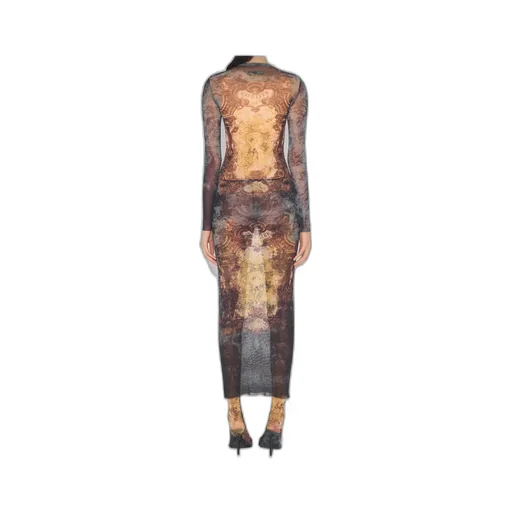 Printed Long Sleeve Dress