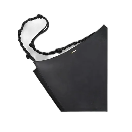 Tangle Knotted Strap Embossed Logo Shoulder Bag