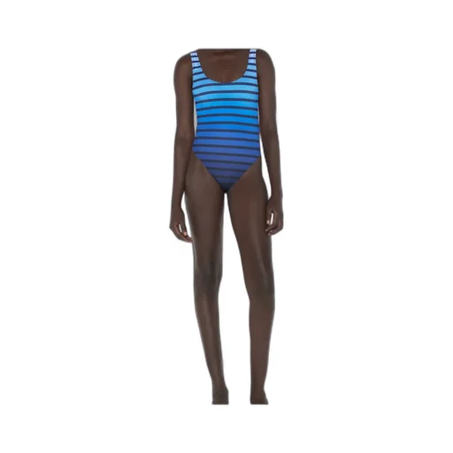 Gradient Sailor Stripe One-Piece Swimsuit