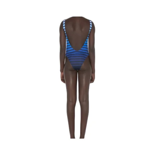 Gradient Sailor Stripe One-Piece Swimsuit