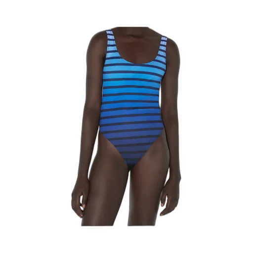 Gradient Sailor Stripe One-Piece Swimsuit