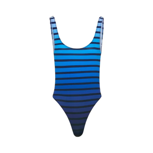 Gradient Sailor Stripe One-Piece Swimsuit