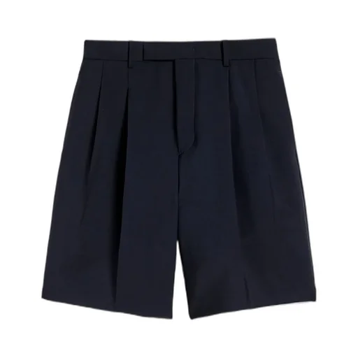 Double-Layer Wool Shorts