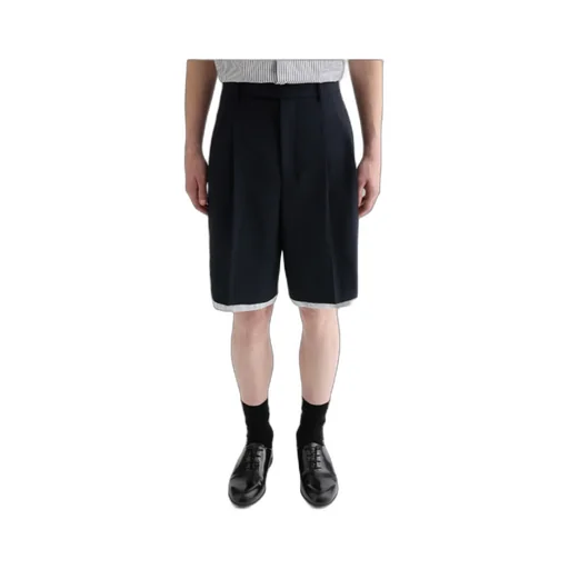 Double-Layer Wool Shorts