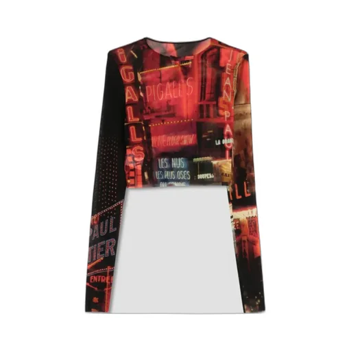 Printed Mesh Short Top