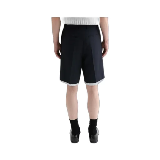 Double-Layer Wool Shorts