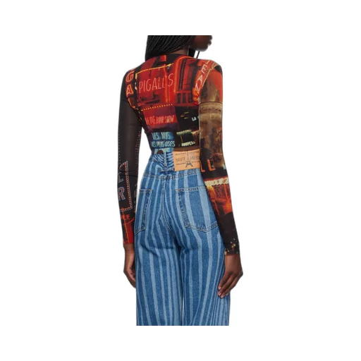 Printed Mesh Short Top