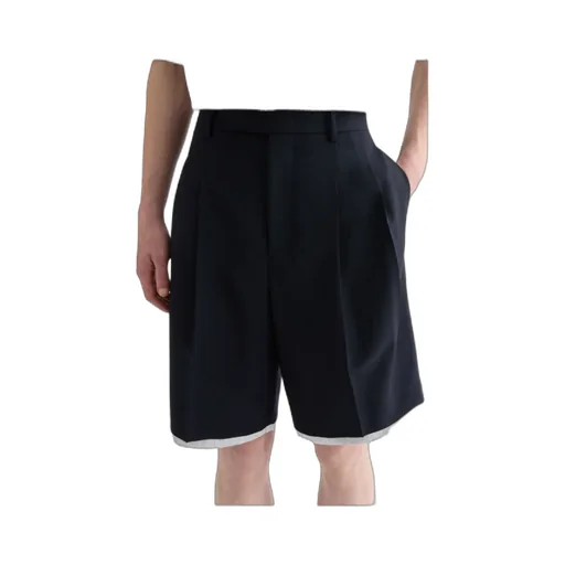 Double-Layer Wool Shorts