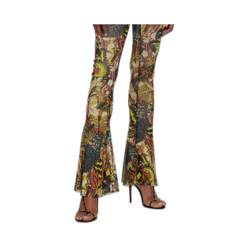 Papillon-Print Mesh Top