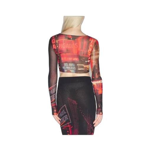 Printed Mesh Short Top
