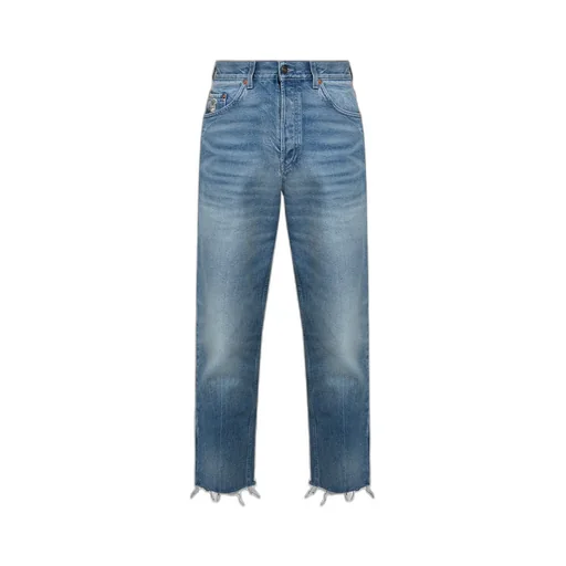 Logo Patch Cropped Jeans