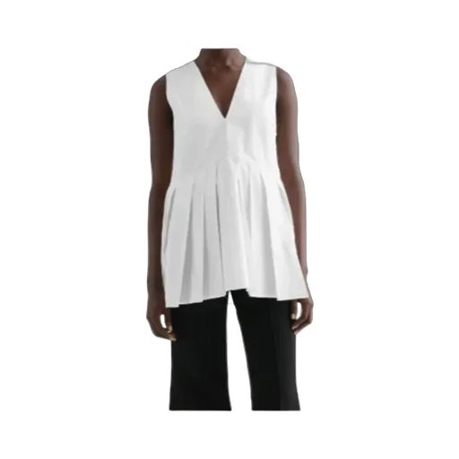 Poplin Pleated Top