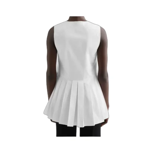Poplin Pleated Top