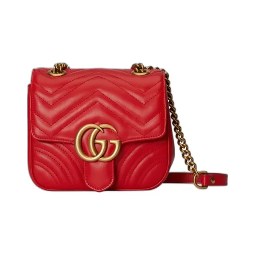 Gg Marmont Matelassé Foldover Top Shoulder Bag