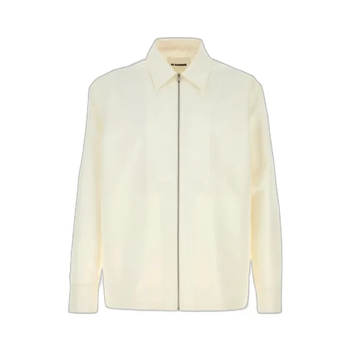 Zip-Up Poplin Shirt