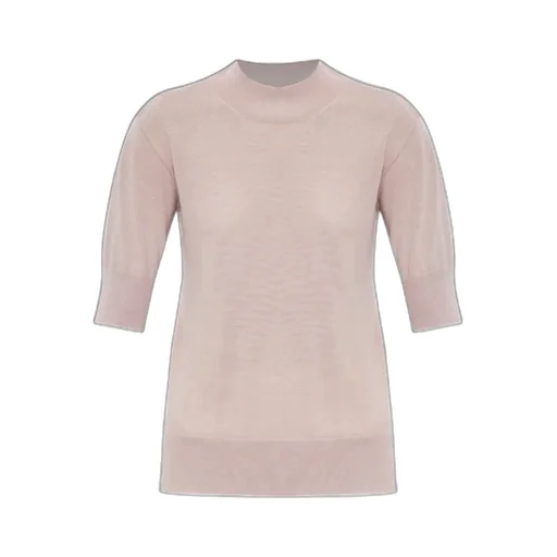 Mock-Neck Knitted Top